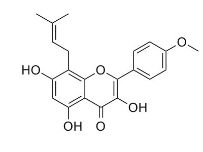 icariin extract with icaritin powder structural formula